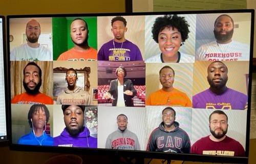  Students from Historically Black Colleges and Universities (HBCUs) sang "Lift Every Voice and Sing"